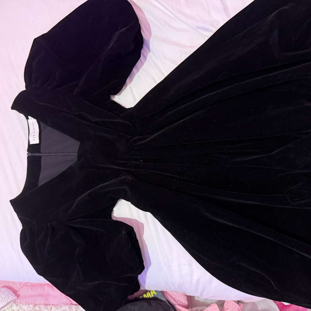 Elegant Black Velvet Dress